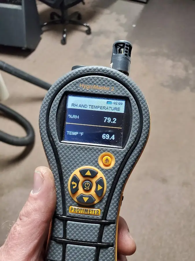 Moisture meter humidity assessment for Fire & Smoke Damage Restoration in Greece
